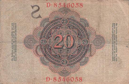 20 Mark 1909 ro.37 S/D